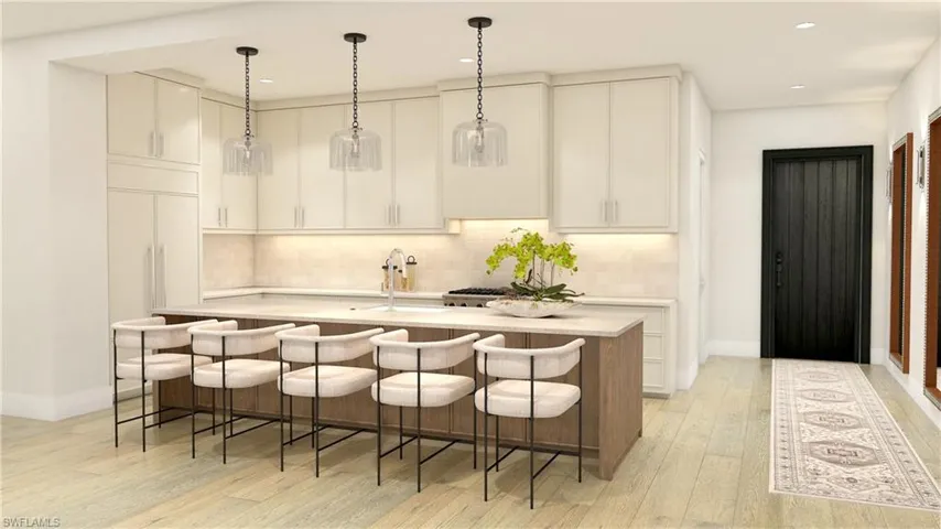 Kitchen and front door