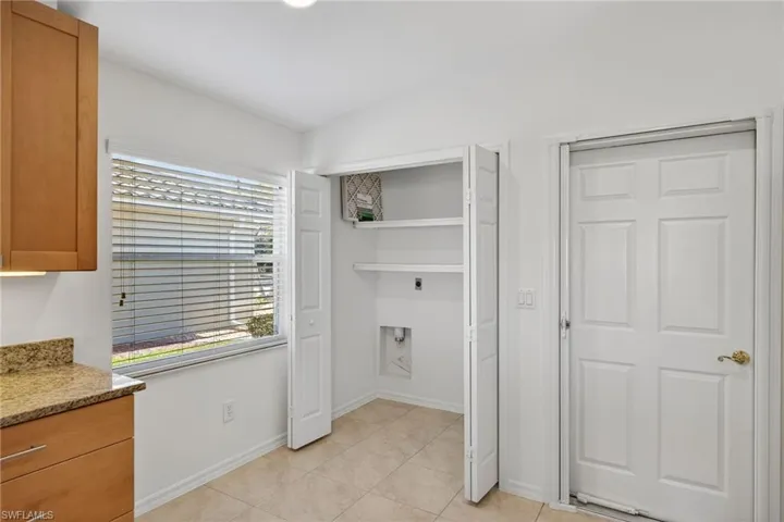 Laundry area off kitchen