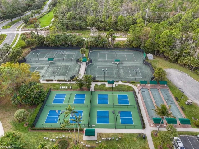Birds eye view of property