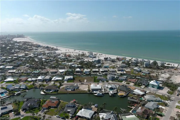 Bird's eye view featuring a water view and a residential view