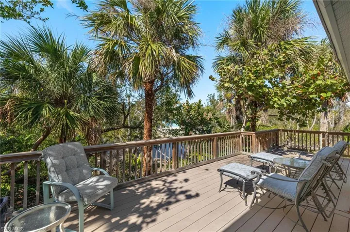 View of wooden deck