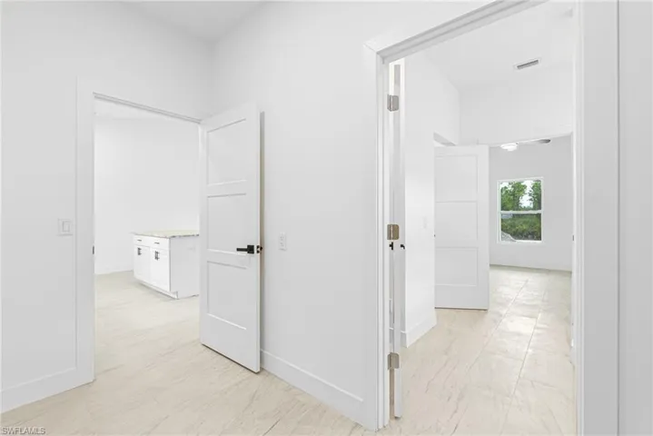 Hallway with baseboards