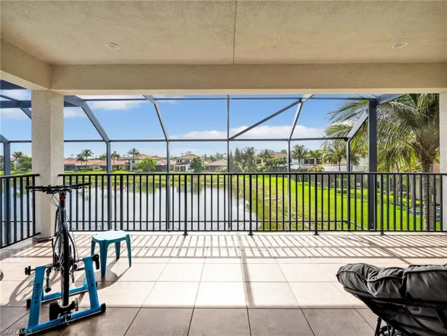 Balcony with lake view