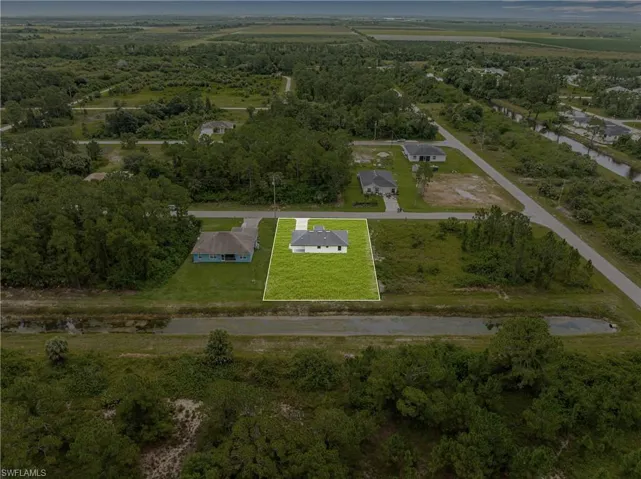 Drone / aerial view of a nearby body of water