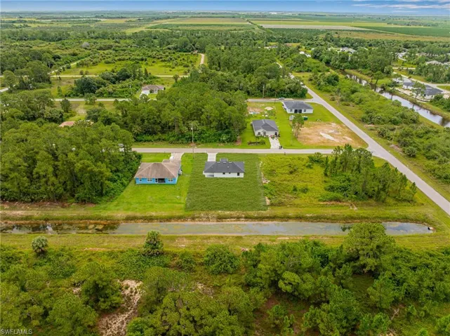 Drone / aerial view of a large body of water
