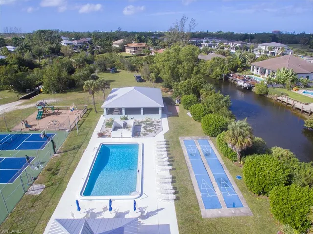 Coconut River Pool and courts.
