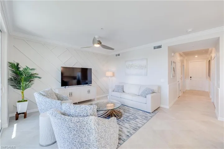 Custom wood detail on great room wall