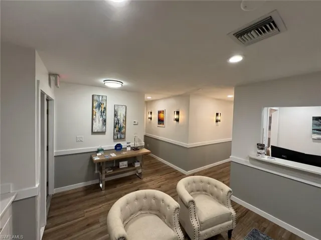 Waiting Room featuring dark hardwood / wood-style flooring