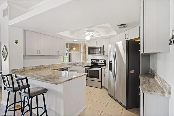 Updated Kitchen with Tile Floors