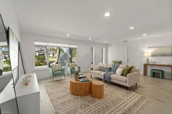 Bright and inviting living area with large windows
