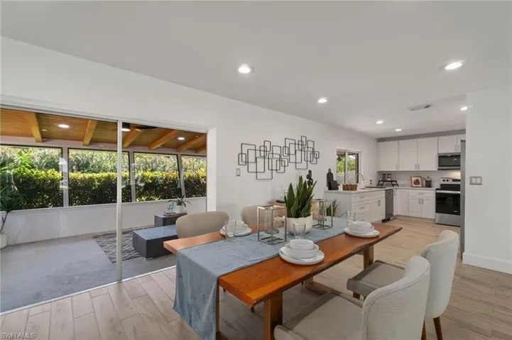Dining area with effortless access to kitchen and living spaces