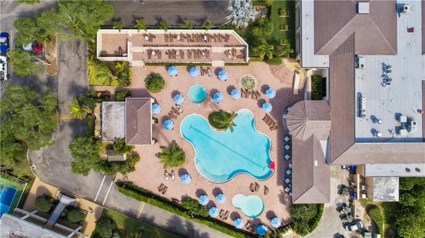 Drone / aerial view of Vineyards pool area