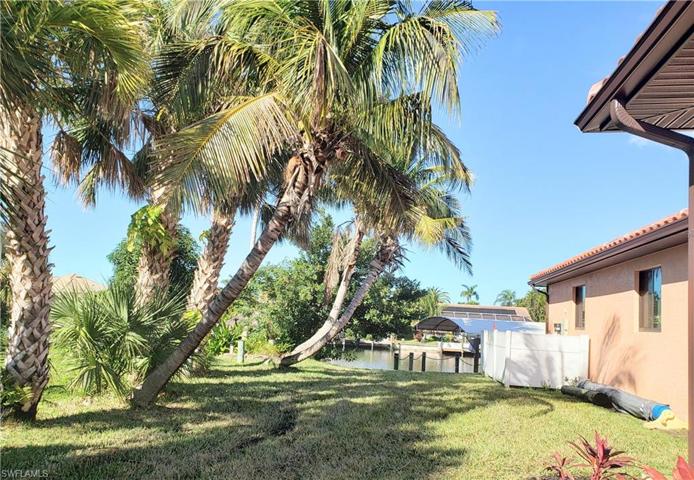 plush mature trees in this resort style side yard