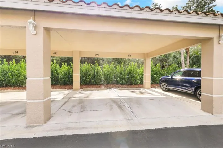 View of car parking with a carport