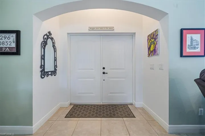 View of tiled foyer