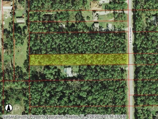 Map / location with property parcel outlined