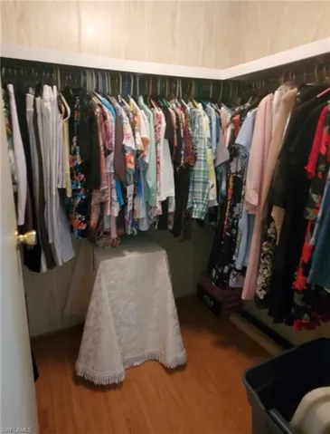 Each bathroom features a walk-in closet.