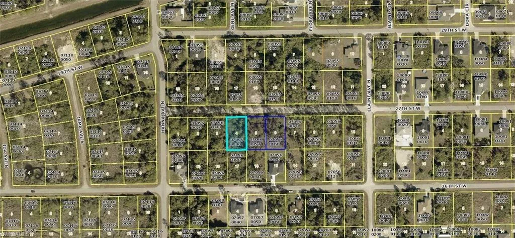 Aerial map of property and surrounding area