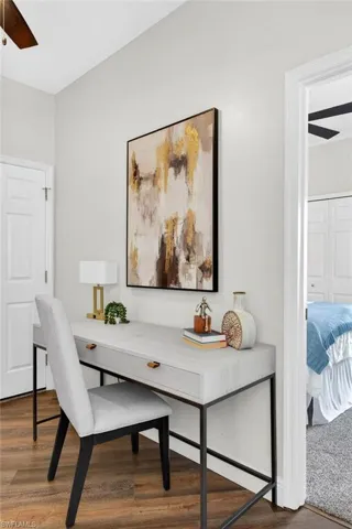 great space for an office off garage