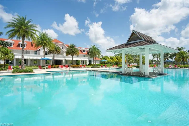 View of pool featuring a gazebo