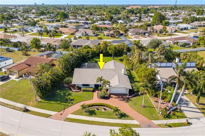Birds eye view of property