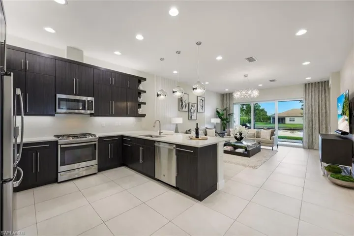 Kitchen with natural gas range