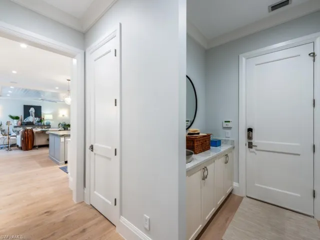 Mudroom entrance from garage