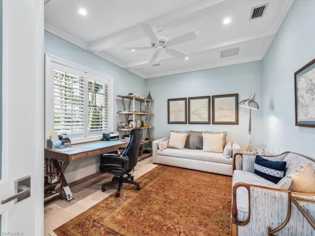 First floor office with French doors