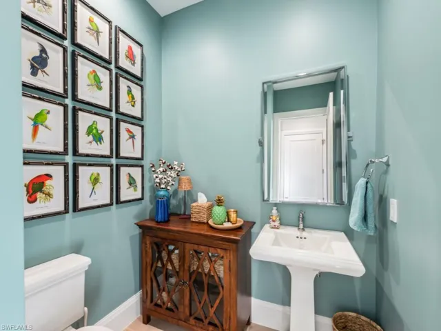 First floor powder room