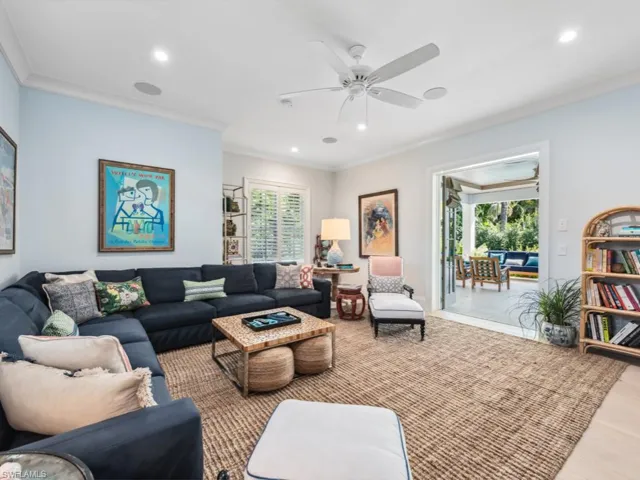 Entertain inside & out from the media room