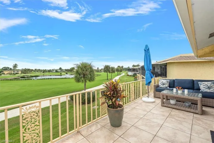 Large Patio Over Looking the Course