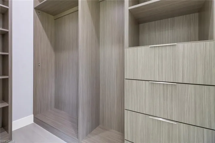 View of walk in closet