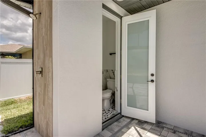 View of exterior entry