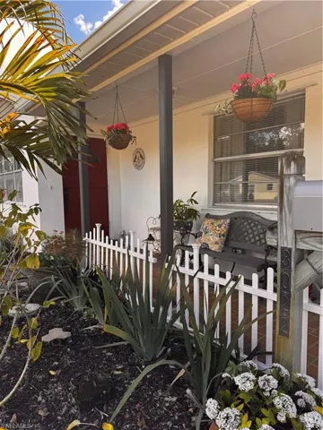 Front bricked walkway open front porch