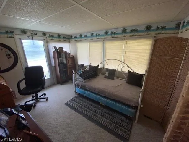 Bedroom featuring carpet floors