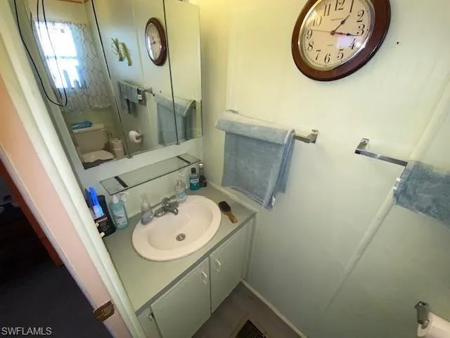 Bathroom featuring vanity