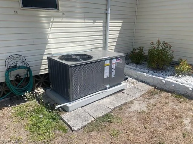 Exterior view of a central AC unit