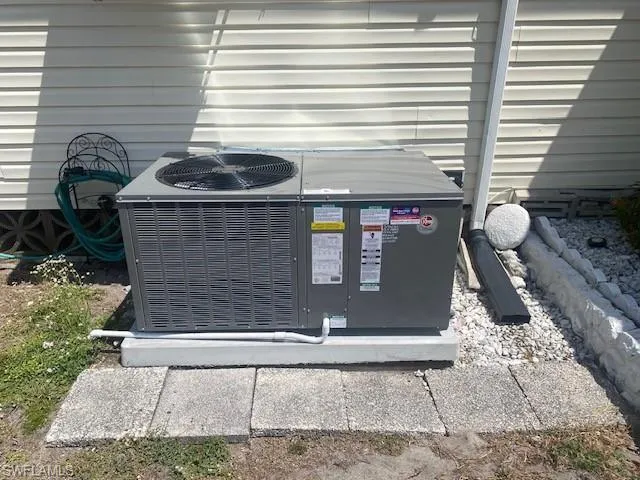 Exterior view of a central air condition unit