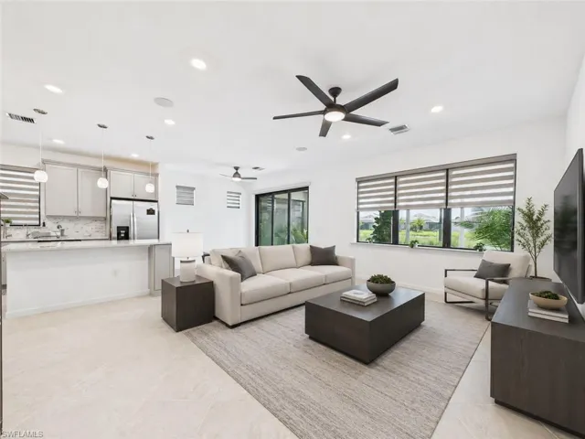 Virtually Staged Living Room for Furniture