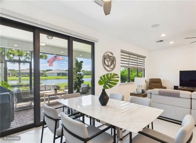 Virtually Staged Dining Area - Views of Lake
