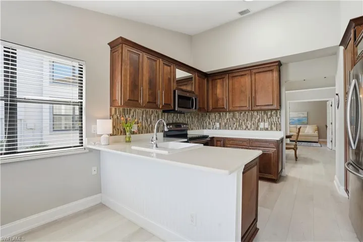 View of kitchen from breakfast nook.