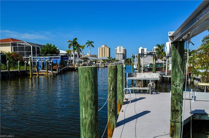 Canal view to Gulf front hotels