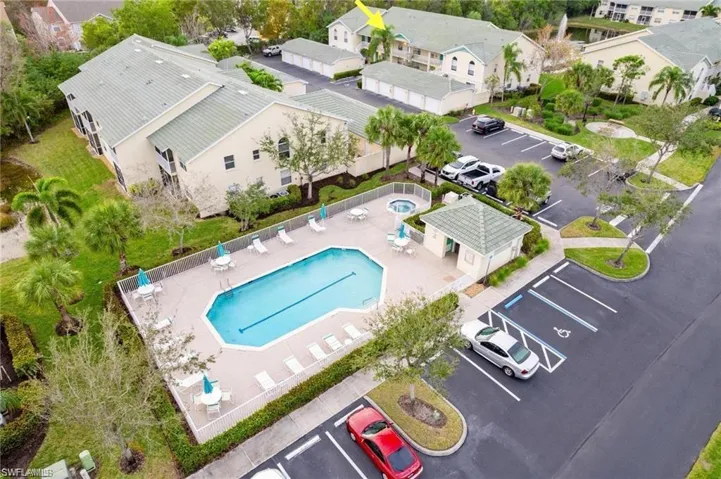 Pool just steps from condo!