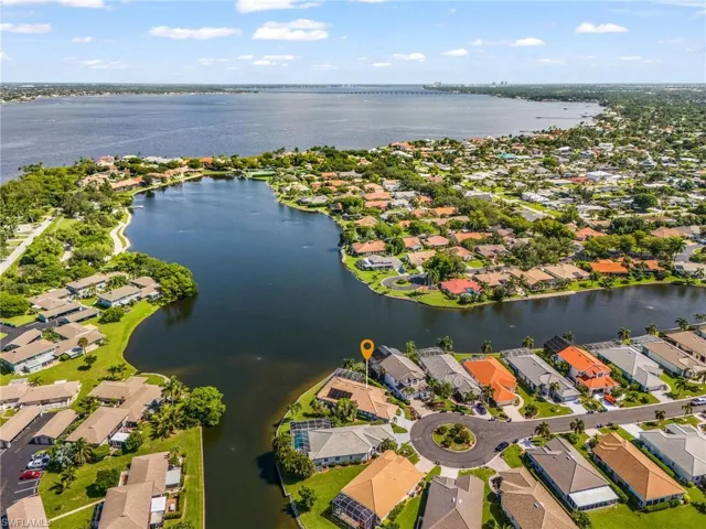 Waterfront community with direct canal access to a large lake and expansive bay