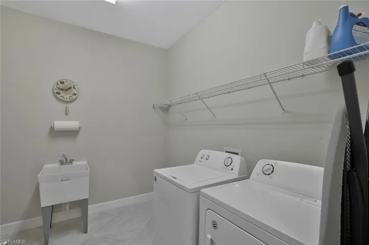 Laundry area with washing machine and dryer
