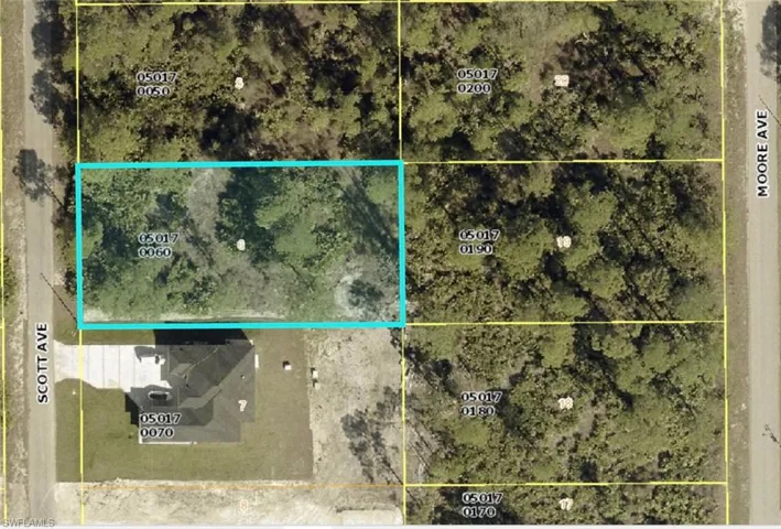Aerial map of property and surrounding area