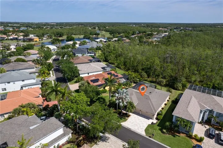 Aerial of the dead end street.