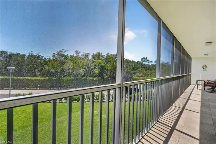 Balcony covers the length of condo