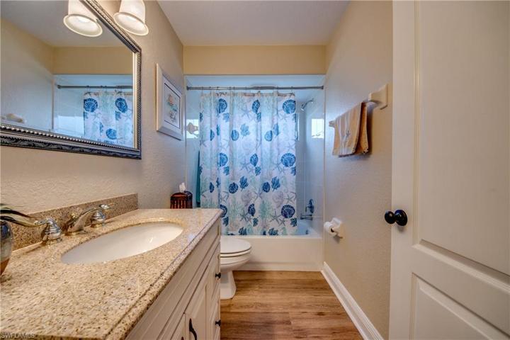 Guest bathroom with updated vanity
