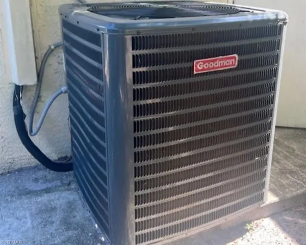 Exterior details with central AC unit